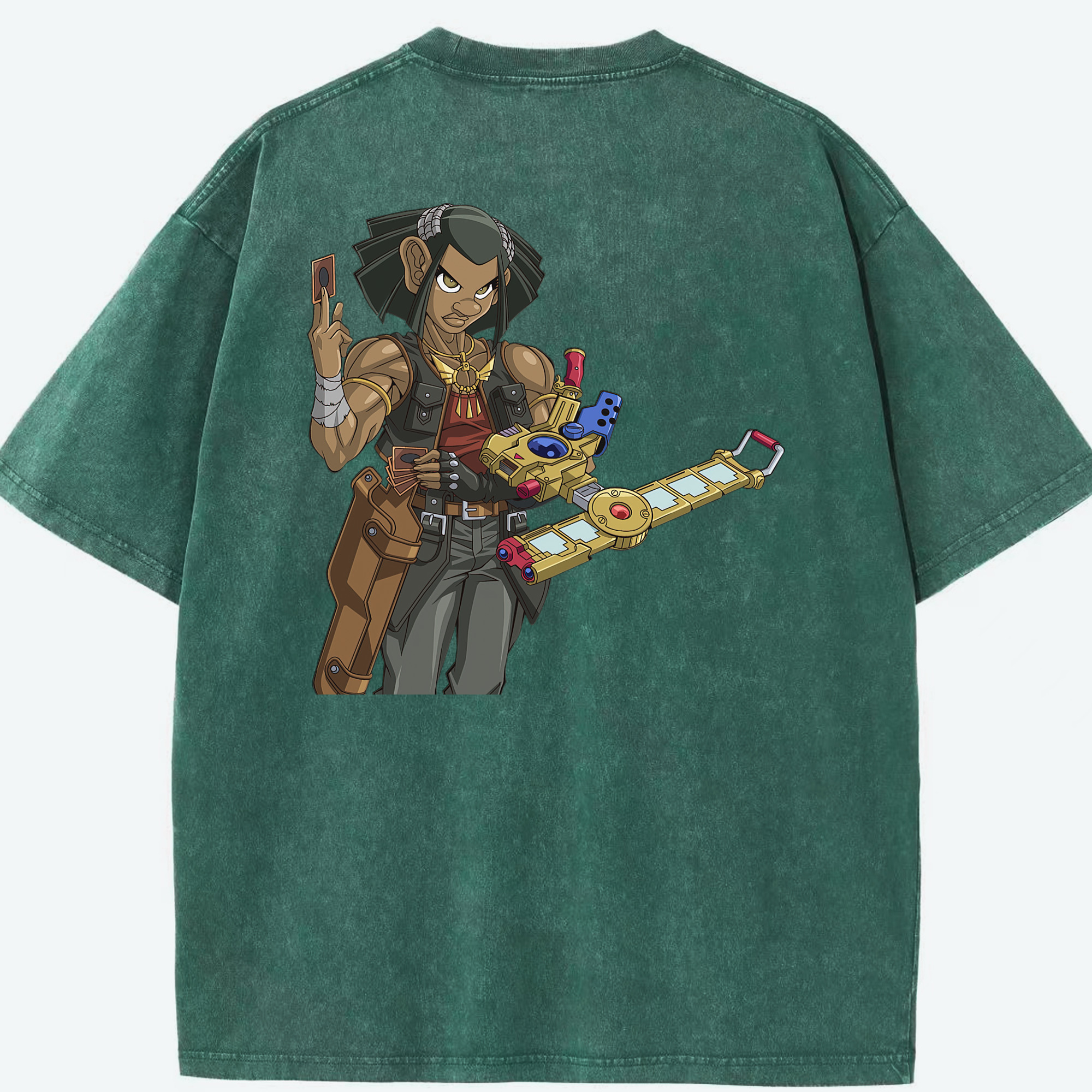 （画像用） 遊☆戯☆王 Yu-Gi-Oh! 綿100% ヴィンテージ風 半袖Tシャツ（背面プリント）